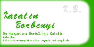 katalin borbenyi business card